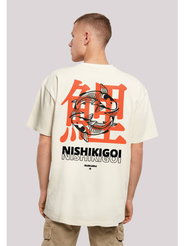 F4NT4STIC Heavy Oversize T-Shirt Nishikigoi Koi Japan Grafik in sand