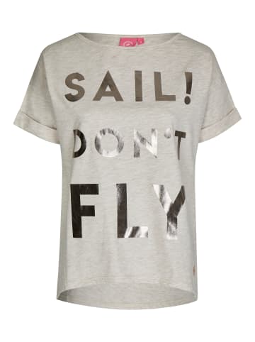 Salzhaut Shirt Sweat - Sail don’t fly in Ecru Melange