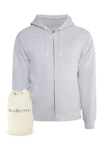 DreiMaster Maritim Sweatjacke + Shopping Bag - Set in Grau Melange