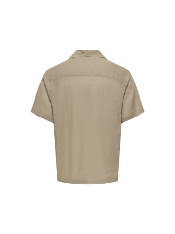 Only&Sons Halbarmhemd in chinchilla