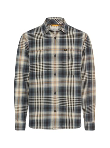 Camel Active Langarm Hemd mit Kentkragen und Brusttaschen in Asphalt