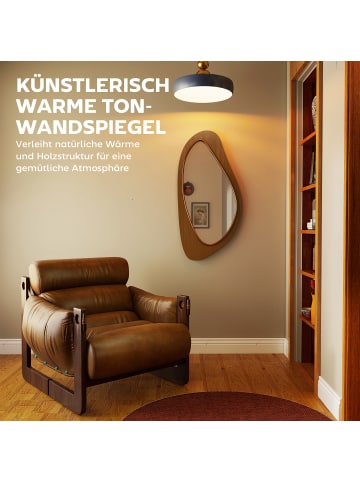 HOMCOM Wandspiegel-91,5L x 45B x 3H cm-Naturholz