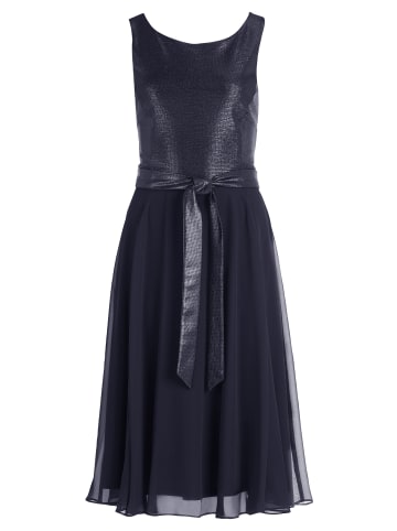 Vera Mont Cocktailkleid mit Gürtel in Patch Dark Blue/Dark Blue