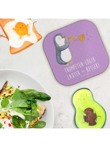 Mr. & Mrs. Panda Tassen Untersetzer Trompeten Weisheit mit Spruch in Lavendeltraum