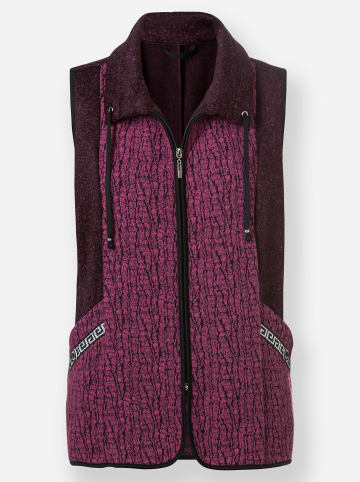 WITT WEIDEN Fleeceweste in erika-schwarz-meliert