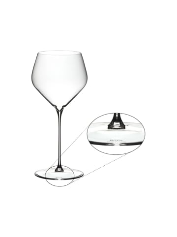 RIEDEL Glas 2er Set Chardonnay Weingläser Veloce 690 ml in transparent