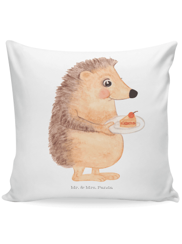 Mr. & Mrs. Panda Couchkissen Igel Kuchenstück ohne Spruch in Weiß