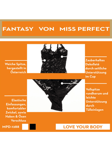 MISS PERFECT Body in Schwarz