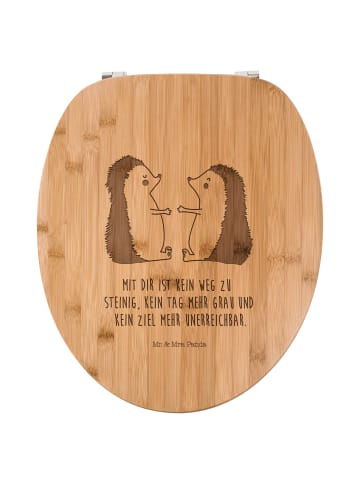 Mr. & Mrs. Panda WC Sitz Igel Liebe mit Spruch in Transparent