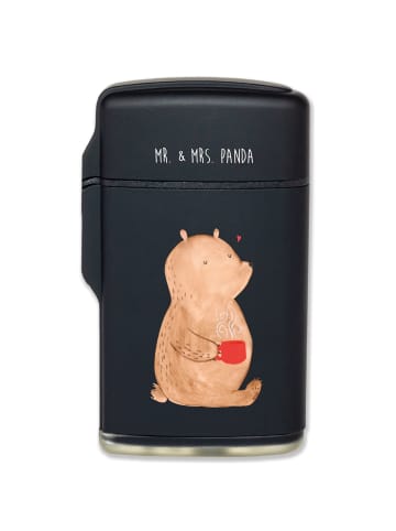 Mr. & Mrs. Panda Feuerzeug Bär Kaffee ohne Spruch in Schwarz