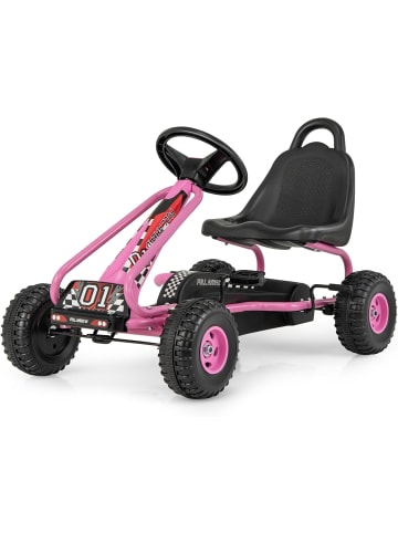 COSTWAY Gokart von 3-6 Jahren in Rosa