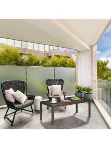 relaxdays Gartentisch in Braun - (B)98 x (H)39 x (T)48 cm