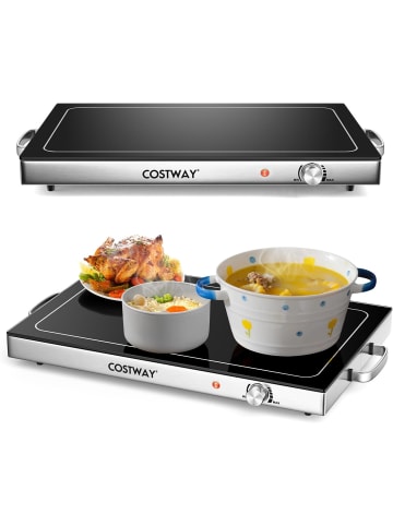 COSTWAY Warmhalteplatte elektrisch in Schwarz