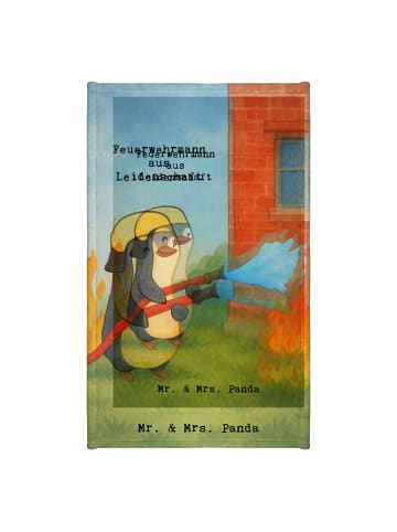 Mr. & Mrs. Panda Gästehandtuch Feuerwehrmann Leidenschaft Design... in Weiß