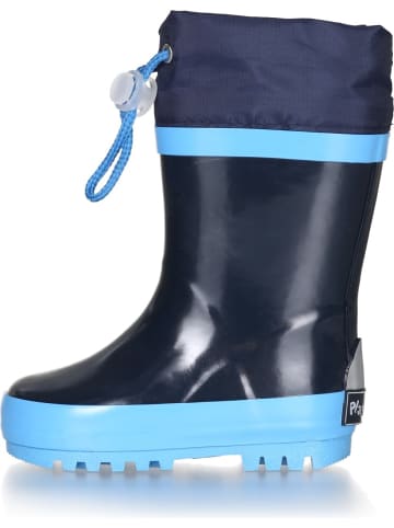 Playshoes Kinder Gummistiefel "Gummistiefel Basic gefüttert" in Blau