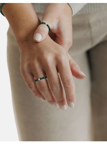 GOOD.designs Perlenring in Grüner Achat