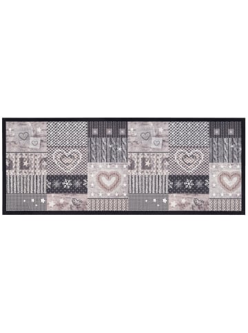 Pergamon Küchenläufer Teppich Trendy Chalet in Grau Weiss