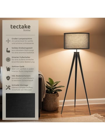 tectake Stehleuchte, Fußschalter, inkl. Bodenschoner, 57 x 57 x 158 cm