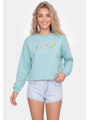 IZIA Women Sweatshirt in Aqua