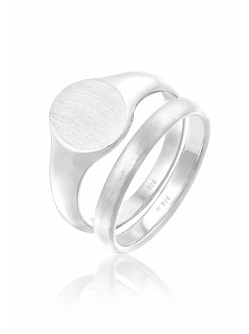 KUZZOI Ring 925 Sterling Silber Ring Set, Siegelring in Silber