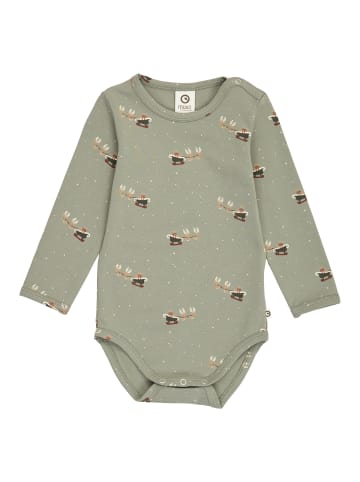 müsli Langarmbody in Shadow/ Deep green/ Balsam cream