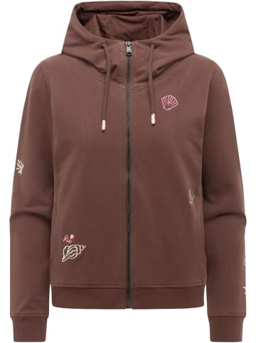 ragwear Sweatjacke Parya Embro in Dark Choco
