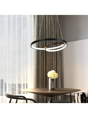 ZMH LED Pendelleuchte Modern schwarz L 40CM Dimmbare Esszimmerlamp mit Fernbedienung