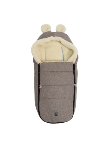 Kaiser Naturfellprodukte Babyschalenfußsack Hoody Maus Wool pepper brown
