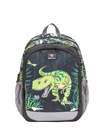 Belmil Kindergartenrucksack "Kiddy Plus  Dinosaurs" in Schwarz/Grün - H 33 cm L 23 cm T 13 cm