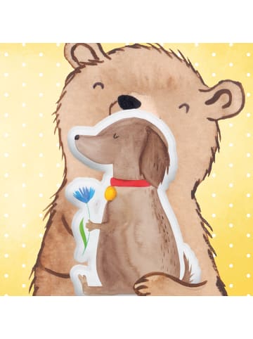 Mr. & Mrs. Panda Dekokissen Hund Blume ohne Spruch in Weiß