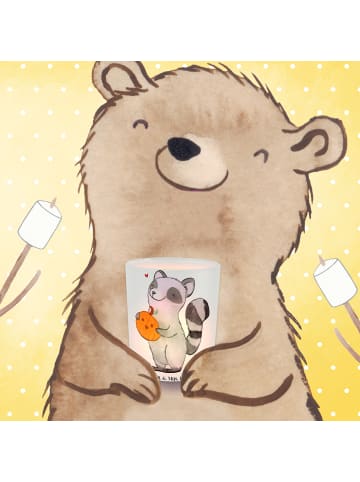 Mr. & Mrs. Panda Windlicht Waschbär Kürbis ohne Spruch in Transparent