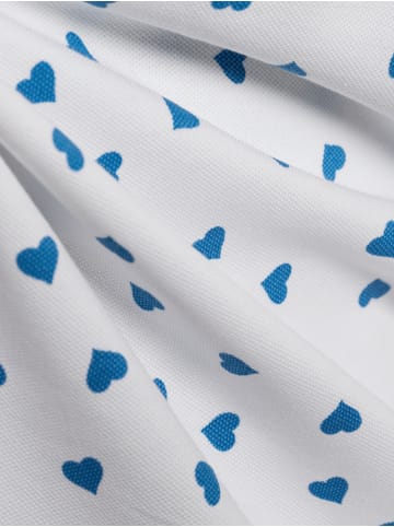 Marie Lund Poloshirt in weiß blau - 0003