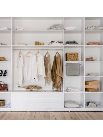 relaxdays Aufbewahrungskorb in Grau - (B)33 x (H)33 x (T)33 cm