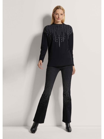 MADELEINE Sweatshirt mit Strass-Besatz in schwarz
