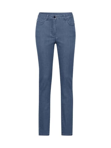 GOLDNER Lange Freizeithose BELLA mit Formbund in hellblau