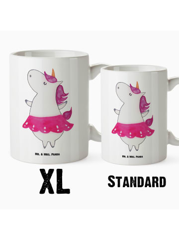 Mr. & Mrs. Panda XL Tasse Einhorn Ballerina ohne Spruch in Weiß