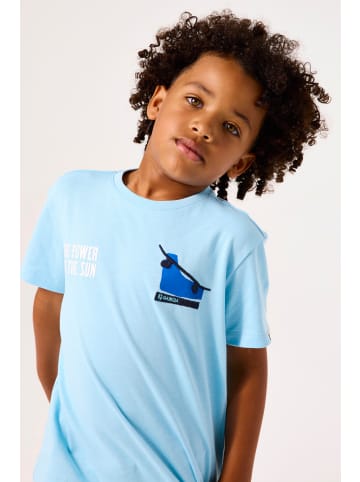 Garcia T-Shirt mit Rückenprint in light blue