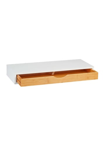 relaxdays Wandregal in Weiß - (B)60 x (H)8 x (T)24 cm