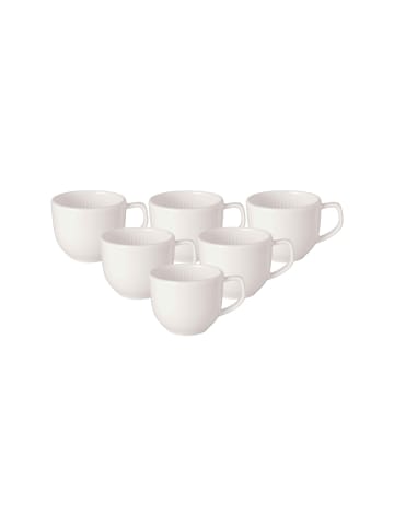 Villeroy & Boch 6er Set Mokka- / Espressotassen Afina in 50 ml in weiß