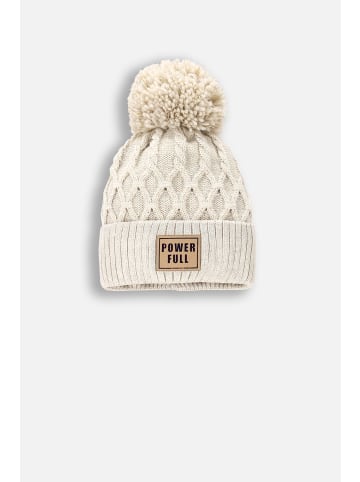 Coccodrillo Wintermütze mit Pompon in beige