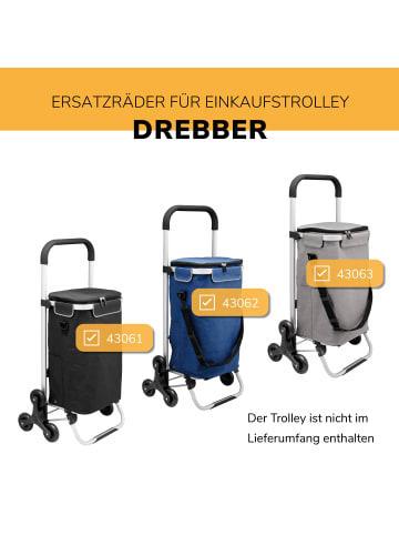 bremermann Ersatzrad 2er Set Einkaufstrolley DREBBER