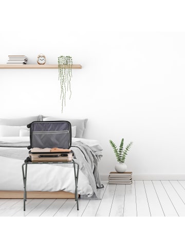 relaxdays Kofferständer in Grau - (B)67 x (H)55 x (T)43 cm