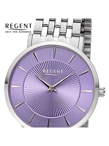 Regent Analog-Armbanduhr Regent Metallarmband silber mittel (ca. 32mm)