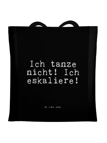 Mr. & Mrs. Panda Einkaufstüte Ich tanze nicht! Ich... mit Spruch in Schwarz