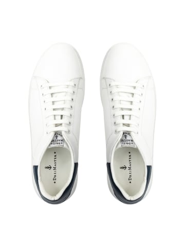 DreiMaster Maritim Sneakers Aus Leder in Weiss Marine