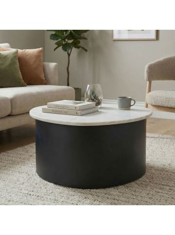 FineBuy Couchtisch in Schwarz / Marmor / 63x63x30