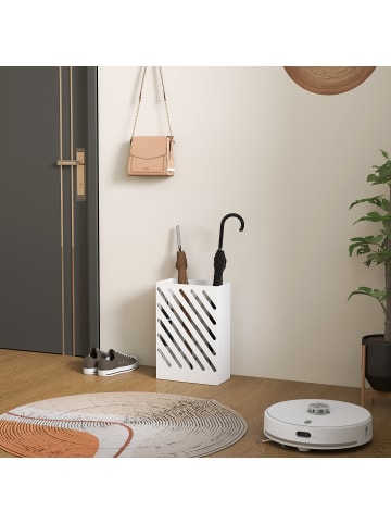 HOMCOM Schirmhalter-28L x 14B x 41H cm-Weiß