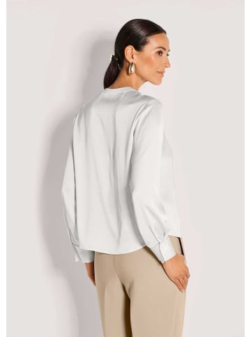 MADELEINE Elegante Bluse mit Zierblenden in perlweiß