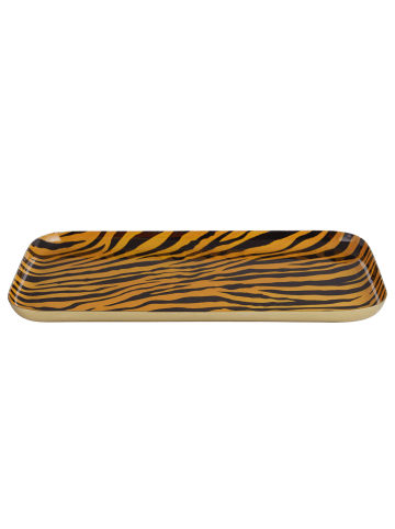 Butlers Deko-Tablett MONTEVERDE Tiger in Schwarz