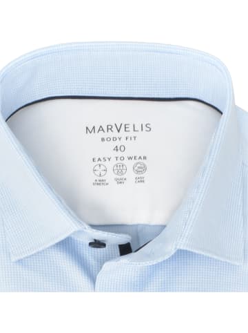 MARVELIS Body Fit Easy To Wear Hemd in Hellblau